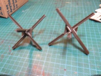 Some improved Tamiya tank traps (I added the welding lines with epoxy putty)